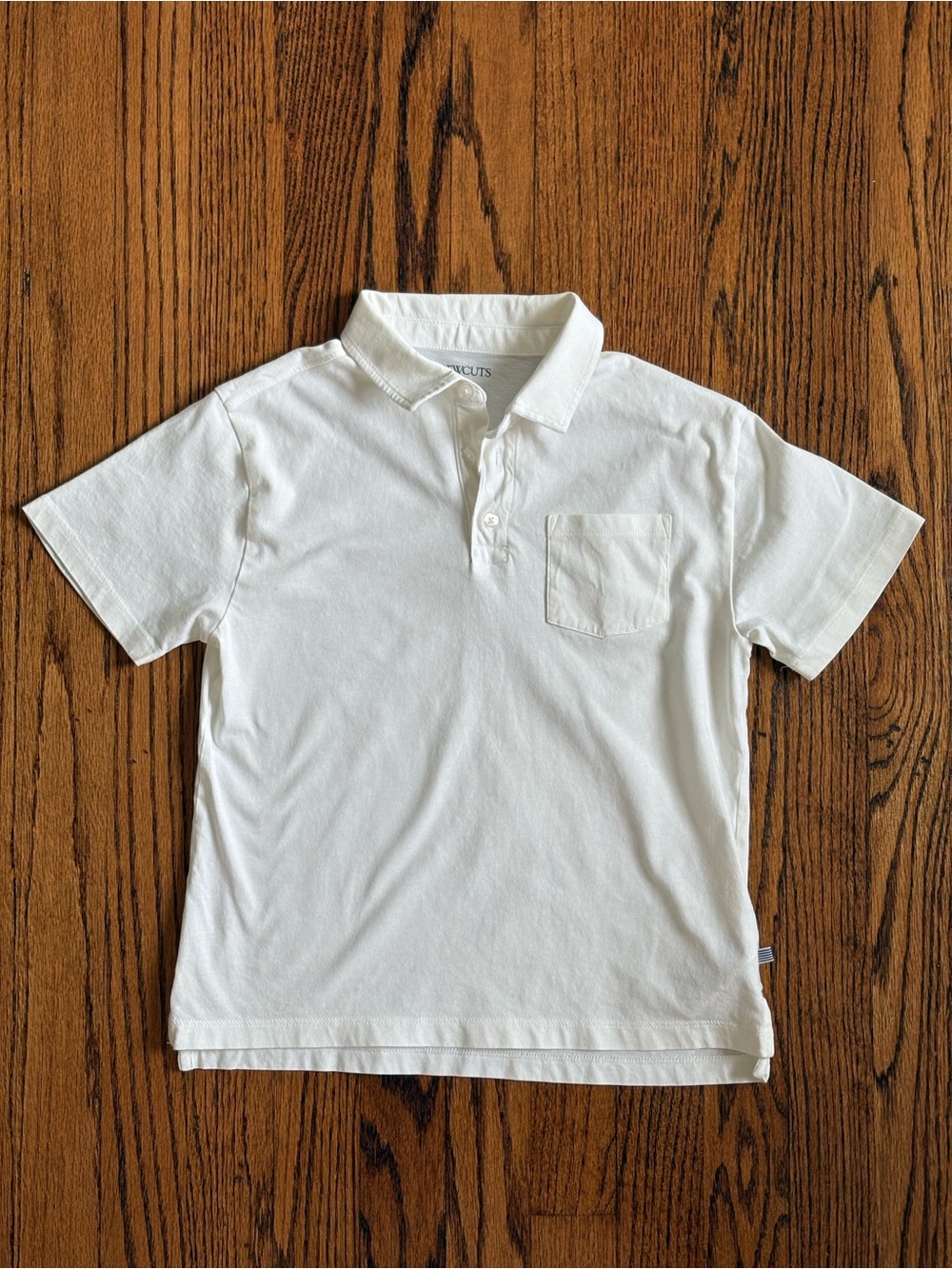 J. Crew White Kids Polo with Chest Pocket